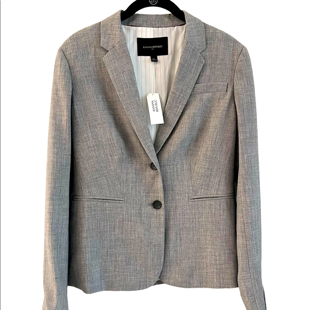 Banana Republic Suit Jacket Blazer Grey NWT